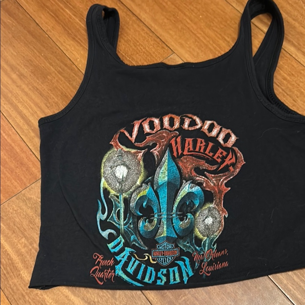 Harley Davidson Voodoo New Orleans Ladies Cut off Tank Top